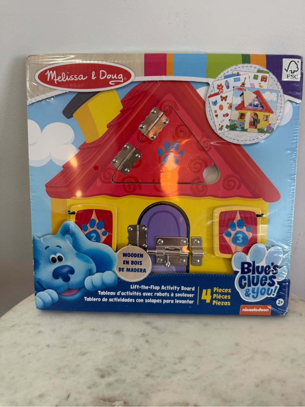 Melissa & Doug Blue's Clues & You! Wooden Lift-the-Flap Activity Board